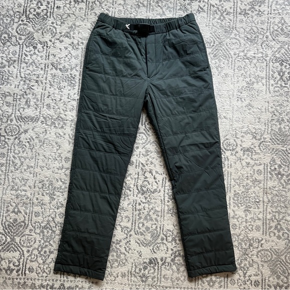 snow peak flexible insulated pants, forest green / gray, size S - Picture 2 of 8